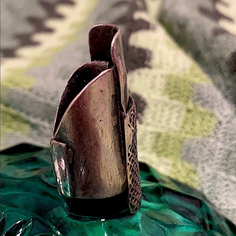 Huge Brutalist Solid Sterling Silver Statement Ri… - image 5